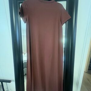 Burgundy Midi T-shirt Dress